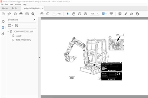 volvo mini digger spares